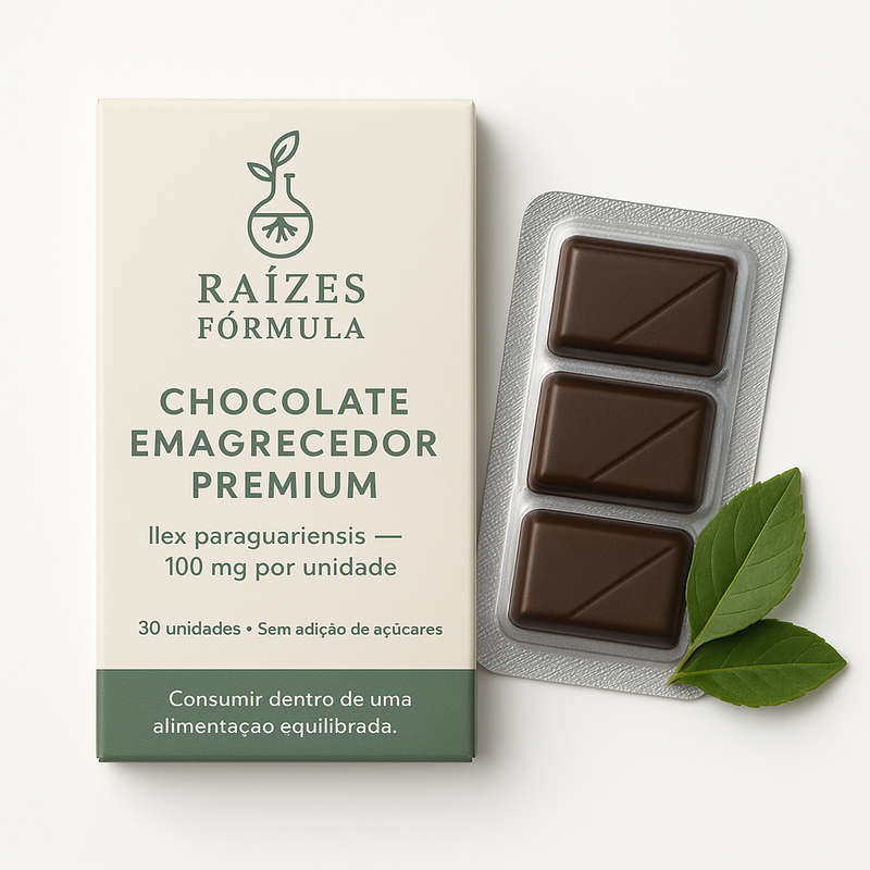 Raízes Fórmulas – Chocolate Emagrecedor Premium de Ilex Paraguariensis – Metabolismo Acelerado e Controle de Gordura