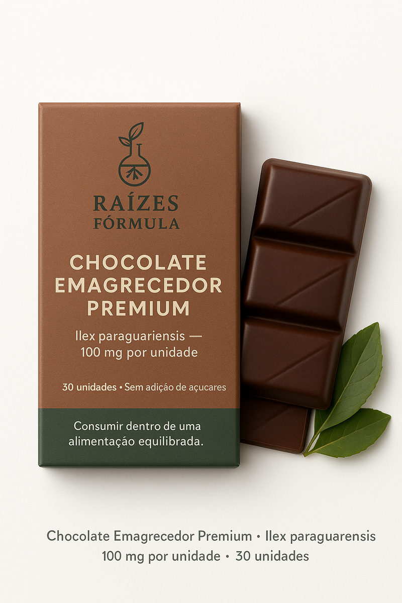 Raízes Fórmulas – Chocolate Emagrecedor Premium de Ilex Paraguariensis – Metabolismo Acelerado e Controle de Gordura