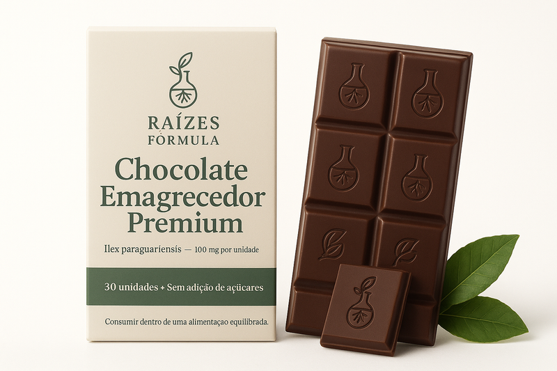 Raízes Fórmulas – Chocolate Emagrecedor Premium de Ilex Paraguariensis – Metabolismo Acelerado e Controle de Gordura