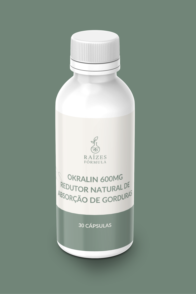 Raízes Fórmulas – Okralin 600mg – Redutor Natural de Absorção de Gorduras – 30 Cápsulas – Selo de Autenticidade