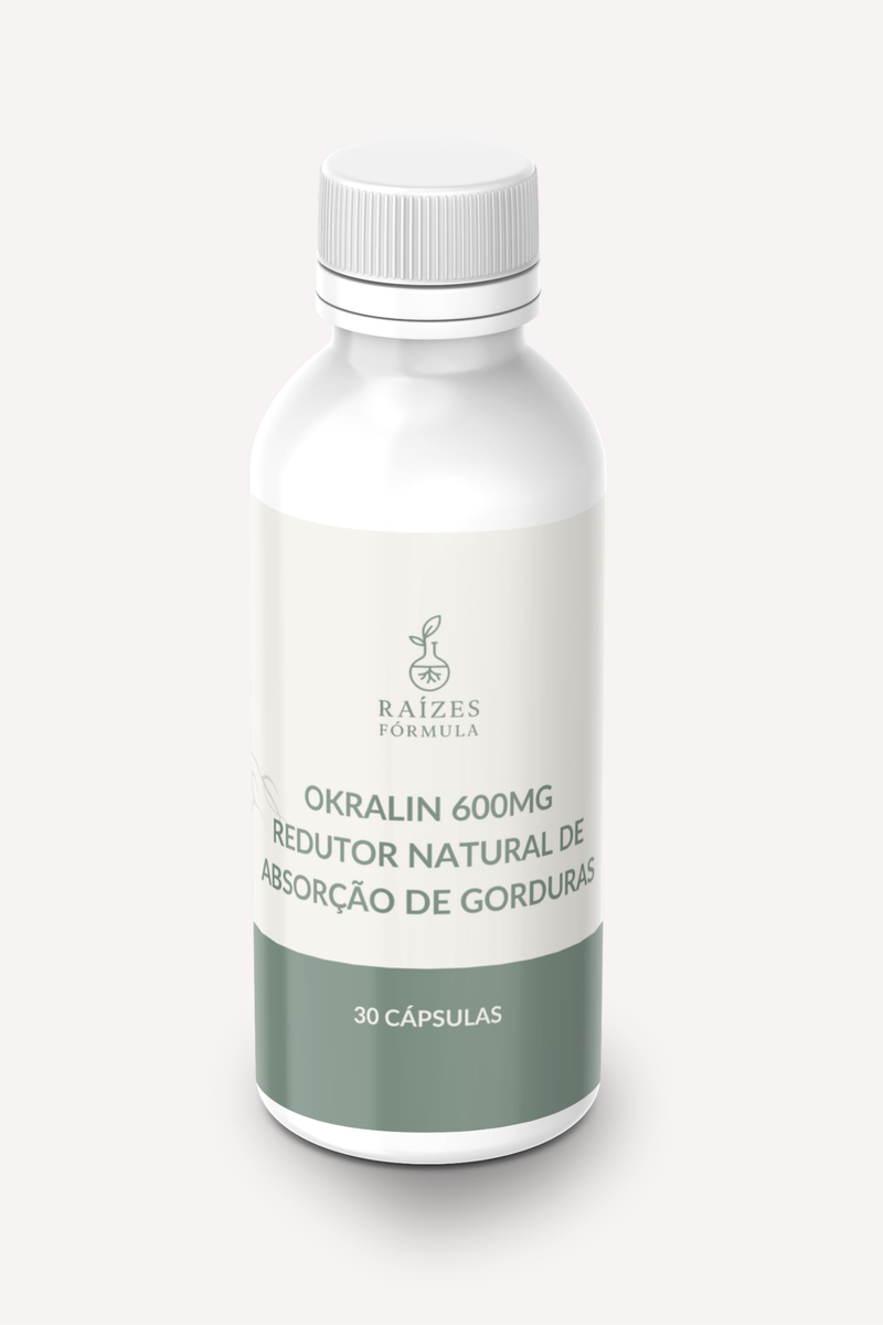 Raízes Fórmulas – Okralin 600mg – Redutor Natural de Absorção de Gorduras – 30 Cápsulas – Selo de Autenticidade