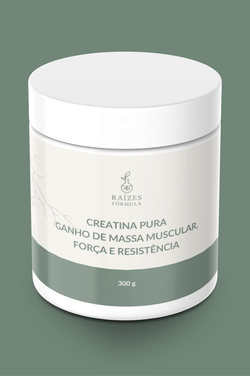Raízes Fórmulas – Creatina Pura 300g – Ganho de Massa Muscular, Força e Resistência