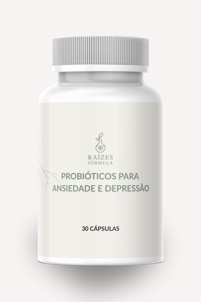 Raízes Fórmulas – Probióticos para Ansiedade e Depressão – Equilíbrio Mental e Intestinal