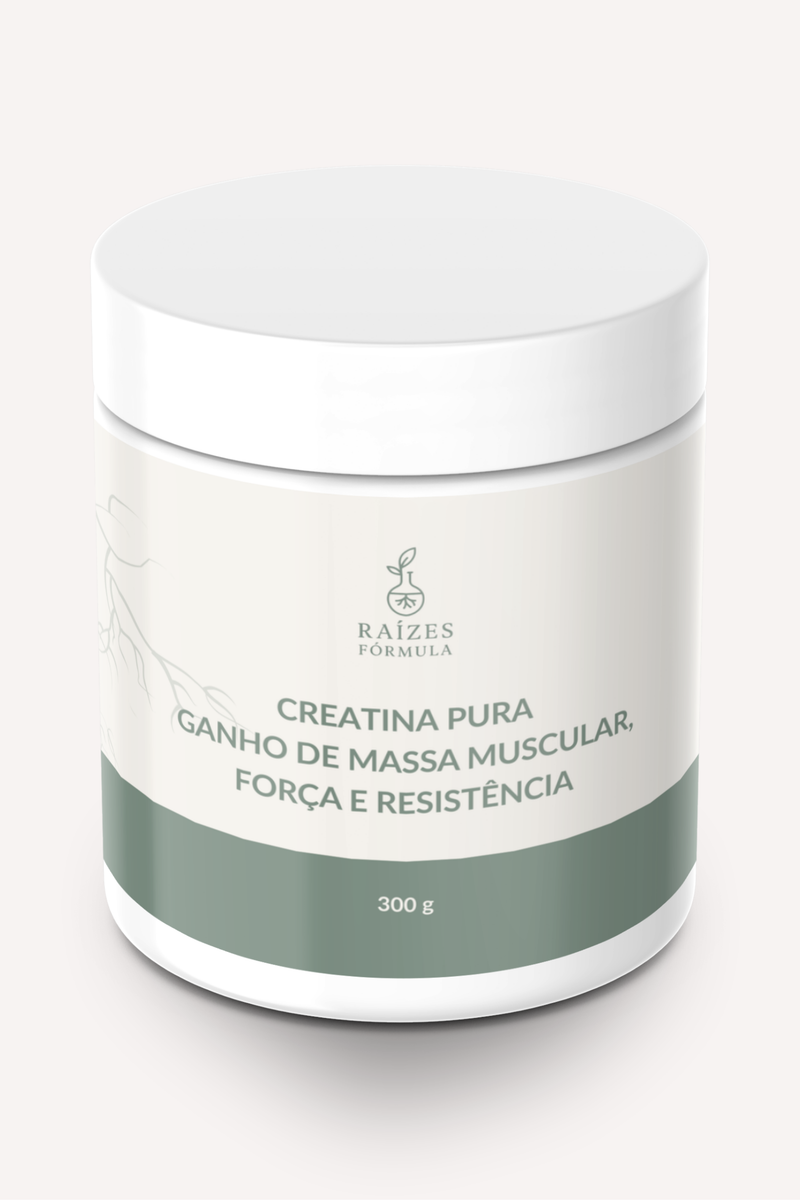 Raízes Fórmulas – Creatina Pura 300g – Ganho de Massa Muscular, Força e Resistência