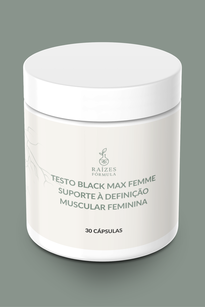 Raízes Fórmulas – Testo Black Max Femme – Suporte à Definição Muscular Feminina