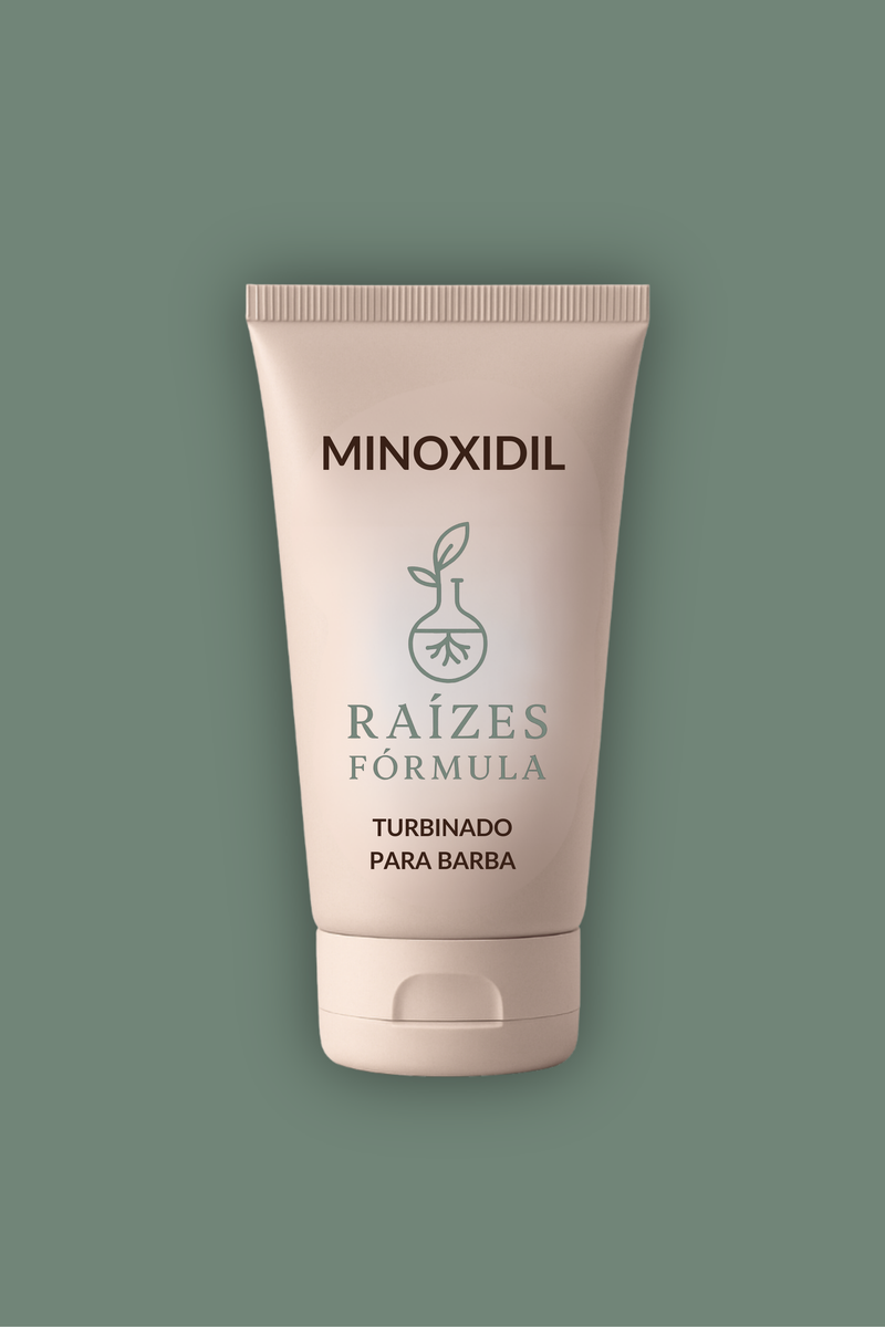 Raízes Fórmulas – Minoxidil Turbinado para Barba 60g – Crescimento, Volume e Preenchimento