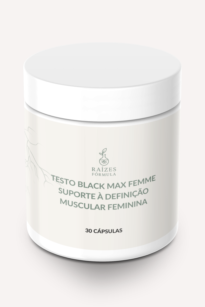 Raízes Fórmulas – Testo Black Max Femme – Suporte à Definição Muscular Feminina